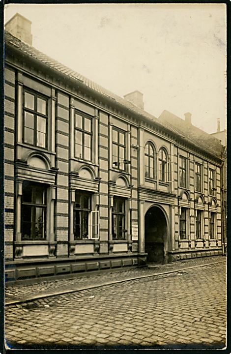 Ringsted, facade. Fotokort benyttet som julekort fra Ringsted 1912. 