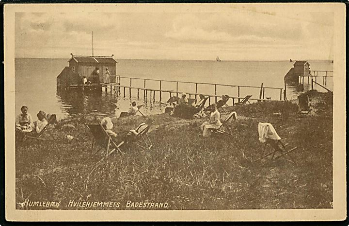 Humlebæk, Hvilehjemmets Badestrand. V. Türck no. 350.