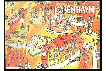 Købh., Kort over en lille del af København. Go-Card no. 215.