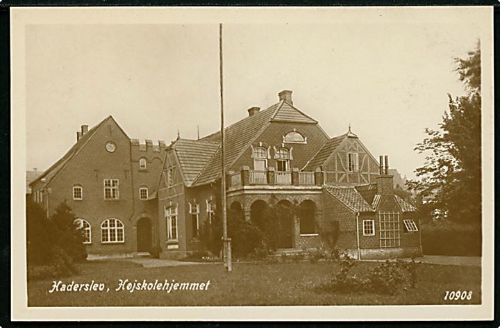 Haderslev. Højskolehjemmet. Fotokort NBC. No. 10908.