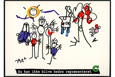 Det konservative Folkeparti. Du kan ikke blive bedre repræsenteret. Agitationskort vedr. Folketingsvalg d. 21.9.1994. Go-Card no. 1152.