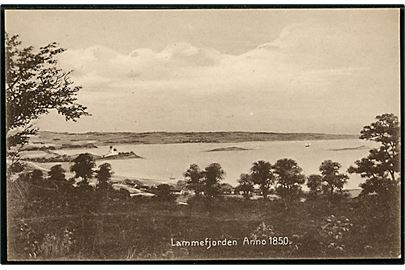 Lammefjorden Anno 1850, gengivelse inden inddæmning. Fotograf Bay, Asnæs no. 19601.