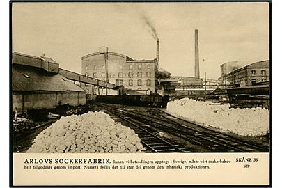 Sverige, Arlöv sukkerfabrik med industrispor. STF Skåne no. 35.