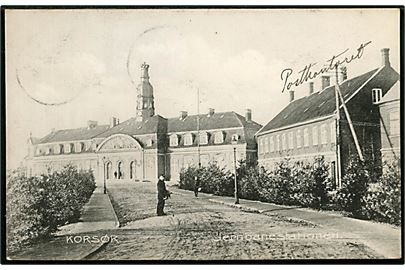 Korsør, jernbanestation og postkontor. N. Zachariassen u/no.