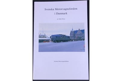 Svenska Motorvagnsfordon i Danmark af Erik Foss. 80 sider illustreret jernbanehistorie om svenskbyggede motorvogne i Danmark.