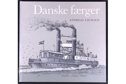 Danske færger med tekst og tegninger af Andreas Laursen. 64 sider.