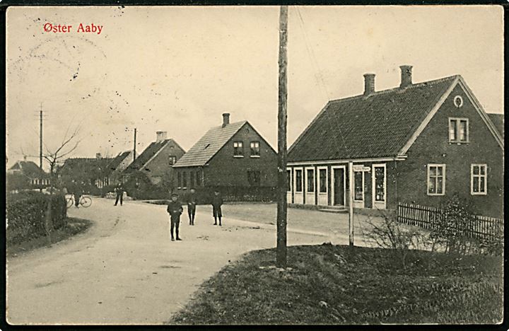 Øster Aaby, gadeparti. A. Hansen u/no.