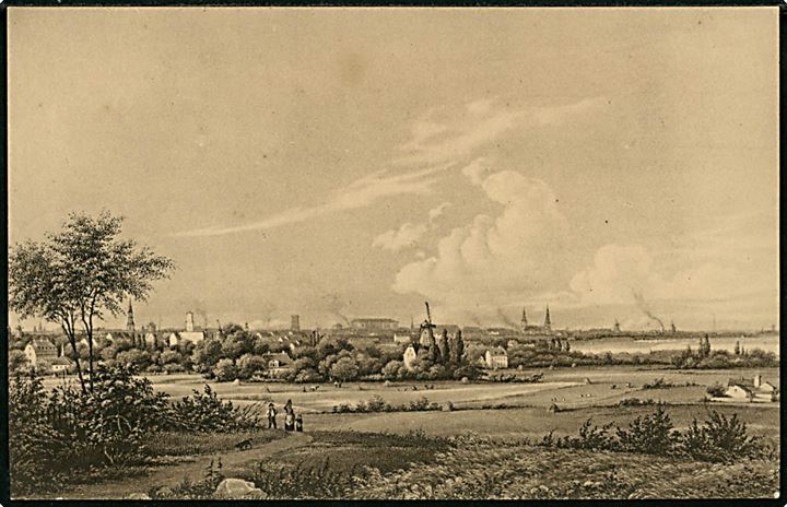 Wilhelm Petersen: København set fra Valby Bakke anno 1850. W. & M. u/no.