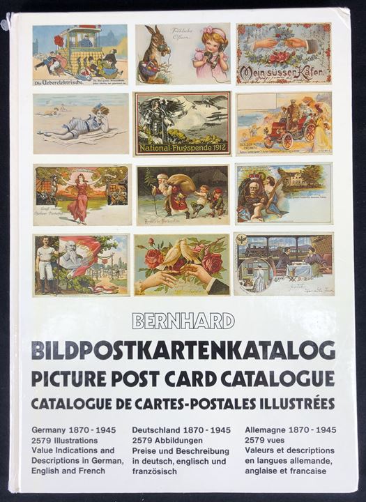 Bildpostkartenkatalog af Willi Bernhard. Ca. 400 sider illustreret katalog og prisguide over tyske postkort fra 1870-1945. 