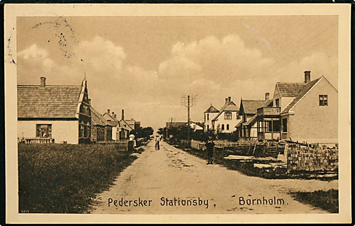 Pedersker Stationsby. Gadeparti. Frits Sørensen. 