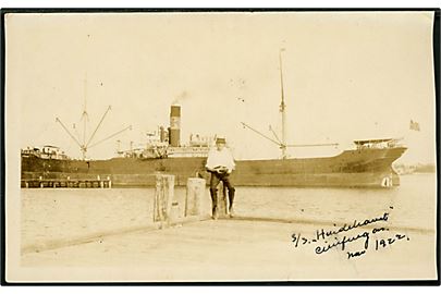 Hvidehavet, S/S, Atlanterhavet D/S A/S, Kbh i Cienfuegos på Cuba november 1922. Fotografi 9x14½ cm. 