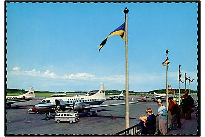 Sverige, Bromma Lufthavn ved Stockholm med Convair 340-62 Metropolitan SE-CCN fra selskabet Linjeflyg.