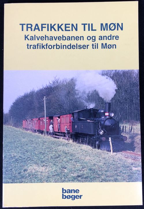 Trafikken til Møn - Kalvehavebanen og andre trafikforbindelser til Møn af Jens Bruun-Petersen og Birger Wilcke. 96 sider illustreret jernbanehistorie. 