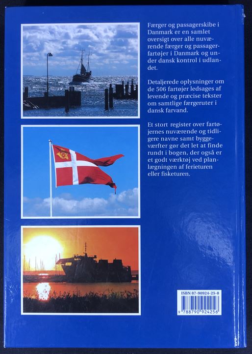 Færger og passagerskibe i Danmark af Anders Riis. 528 sider illustreret fortegnelse med oplysninger om 506 danske fartøjer.