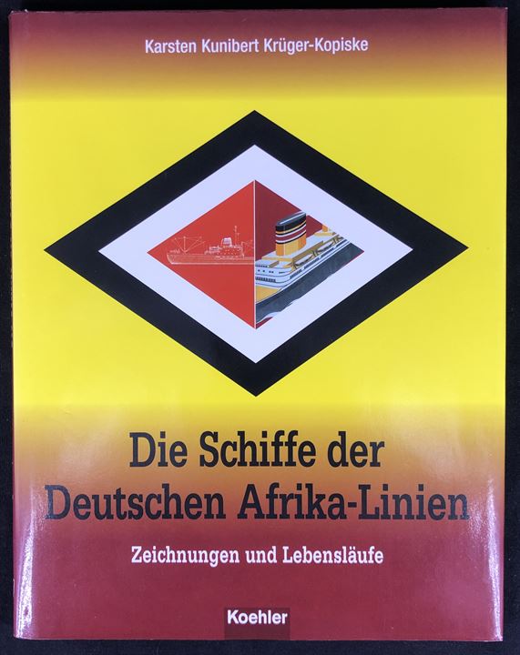 Die Schiffe der Deutschen Afrika-Linien, Karsten Kunibert Krüger-Kopiske. 128 sider illustreret skibsliste med stregtegning og beskrivelse af hvert enkelt skibs historie. 