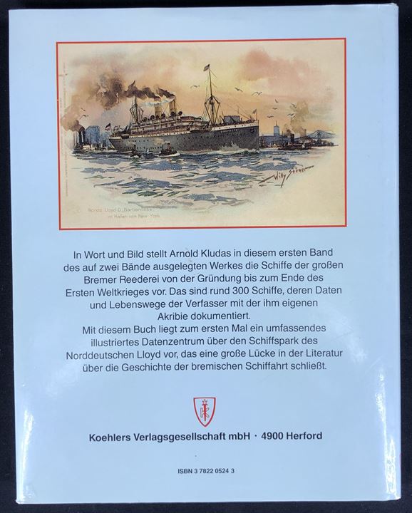 Die Seeschiffe des Norddeutschen Lloyd 1857 bis 1919 af Arnold Kludas. 166 sider rederihistorie med illustreret over skibe og deres skæbne. 