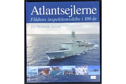 Atlantsejlerne - Flådens inspektionsskibe i 100 år af Per Herholdt Jensen. 256 sider illustreret beskrivelse af inspektionsskibe, rejser og besætninger i Nordatlanten.