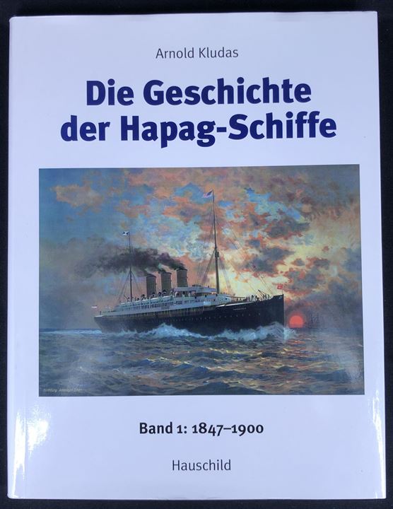 Die Geschichte der Hapag-Schiffe af Arnold Kludas. Bind 1 (1847-1900 240 sider), bind 2 (1901-1914 240 sider), bind 3 (1914-1932 240 sider) og bind 4 (1933-1970 240 sider). Omfattende illustreret historisk gennemgang af Hapag skibe. 