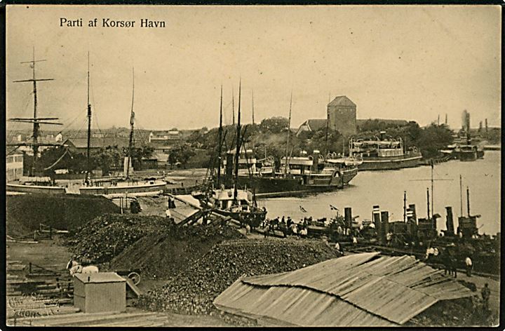 Korsør. Parti fra havnen. H.P. Jensen no. b35.