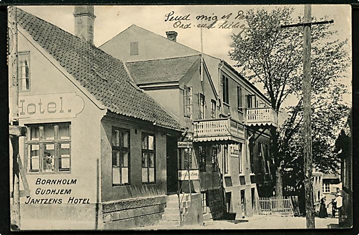 Gudhjem, Jantzens Hotel. Frits Sørensen Boghandel no. 189 B.