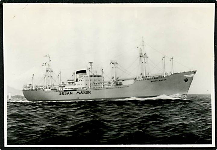 Susan Mærsk, M/S, Rederiet A. P. Møller. Fotografi 8x11½ cm.