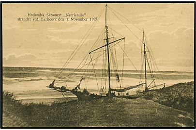 Neerlandia, hollandsk skonnert strandet ved Harboøre d. 1.11.1921. Harboøre Papirlager no. 446922.