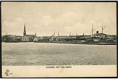 Nyborg, havn set fra søen. Peter Alstrup no. 2883.