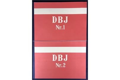 DBJ Nr. 1 & DBJ Nr. 2, Tegningshæfte vedr. De Bornholmske Jernbaner i illustrerede bind. Jydsk model jernbane klub.