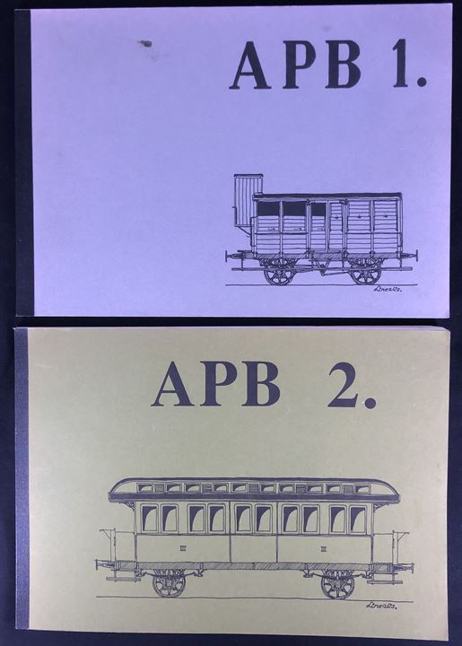 APB 1 - Godsvogne og APB 2 - Person-, Post og Rejsegodsvogne, Tegningshæfte vedr. Aalborg Privatbaner. Jydsk model jernbane klub.