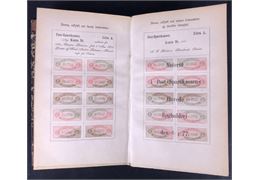 Tidsskrift for Postvæsen 1876-1877. 1. & 2. Aargang komplet indbundet. Sjældent tidsskrift med artikler om samtidige postforhold - bl.a. tanker om oprettelse af et Post-Sparekasse-System med gengivelse af særlige Post-Sparekasse mærker. 