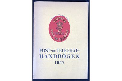 Post- og Telegraf Håndbogen 1957. 212 sider postal håndbog.