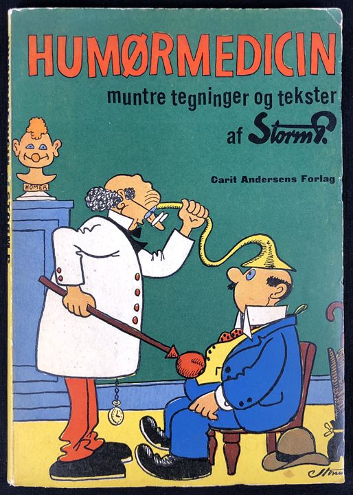 Humørmedicin - muntre tegninger og tekster af Storm P vedr. apotekere, læger og tandlæger. 