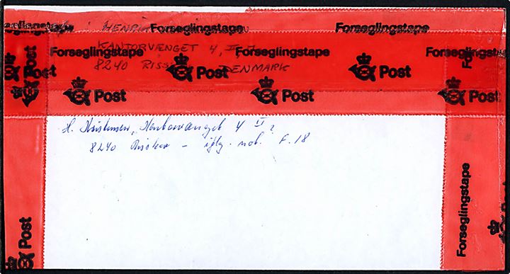 3,50 kr., 4,75 kr. Margrethe, 10 kr. og 25 kr. (2) Rigsvåben på A-post Værdibrev med 5000 kr. fra Trige d. 3.12.1991 til Coralville, USA. Postalt forseglet. Brevet returneret med godtgørelsesattest - F 35 (8-79 A6) på 67,75 kr. for både porto og gebyr for forsegling, da der ikke kan sendes værdibrev til USA. Interessant forsendelse.