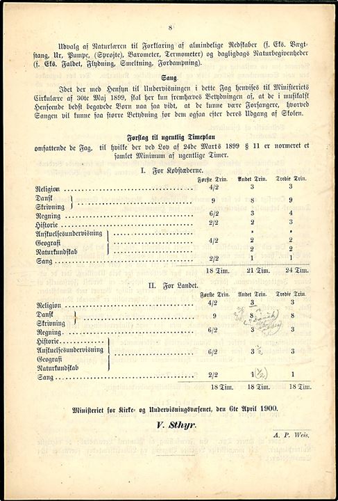 4 øre Tofarvet omv. rm. single på Cirkulære fra Ministeriet for Kirke- og Undervisningsvæsenet stemplet Maribo d. 2.5.1900 til Sognepræsten i Slemminge pr. Sakskjøbing.