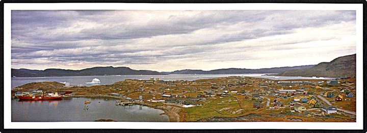 Narsaq. Panoramakort (11x30cm). Foto Finn Larsen - Djurs tryk u/no. 