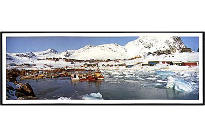 Narsaq. Panoramakort (11x30cm). Foto Finn Larsen - Djurs tryk u/no. 