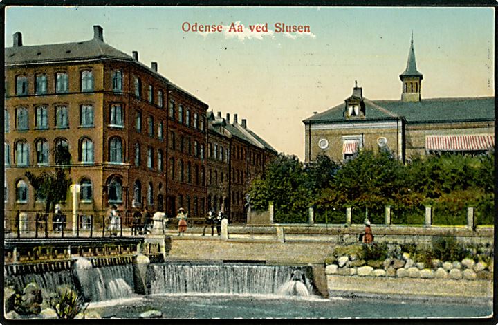 Odense. Slusen ved Munkemose. J. Pedersen u/no. 