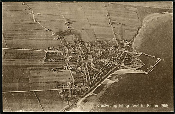 Ærøskøbing fotograferet fra Ballon i 1908. Stenders no. 20066.