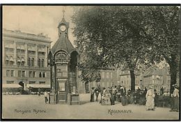 Købh., Kongens Nytorv med Aviskiosk. C. Flor u/no. 