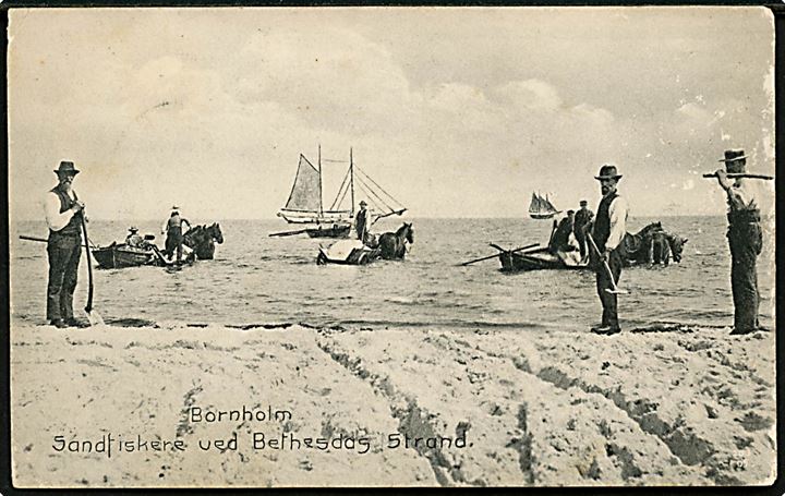 Nexø. Sandfiskere ved Bethesdas strand. Frits Sørensens Boghandel no. 235.