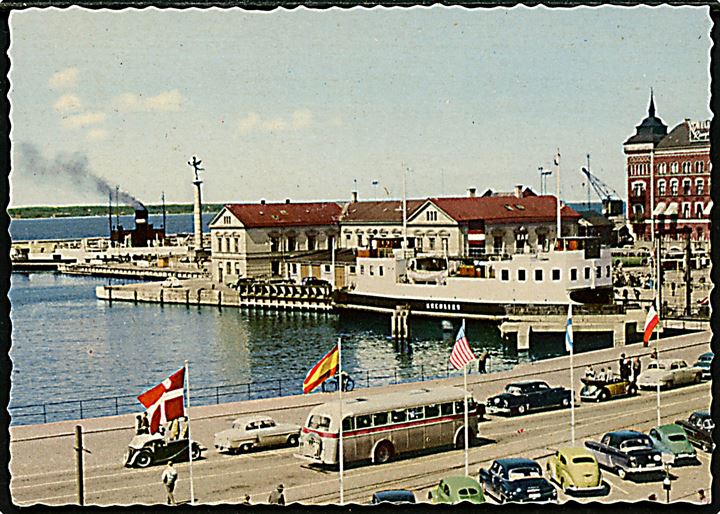 Helsingborg, havn med DSB-færgen Kronborg. Pressbyrån u/no.