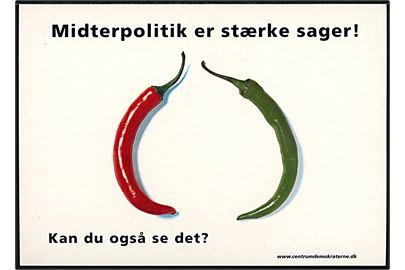 Centrumdemokraterne. Midterpolitik er stærke sager! Kan du også se det?. Go-Card no. 3065.