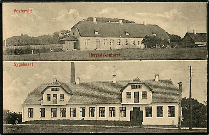 Vestervig. Herreskontoret og Sygehuset. P. Jensen no. 43.