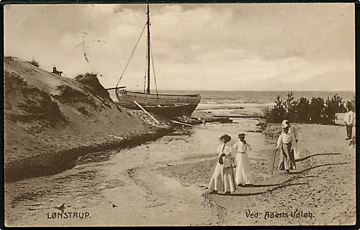 Lønstrup. Ved Aaens udløb. Stenders no. 17984.