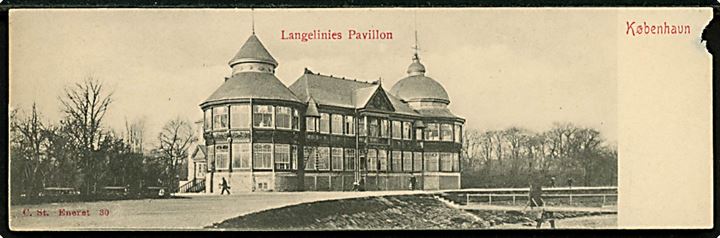 Købh., Langelinies Pavillon. ½-tryksagskort fra Stenders no. 30. Kortet med skader!