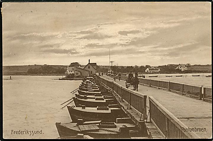 Frederikssund. Pontonbroen. Stenders no. 20807. 