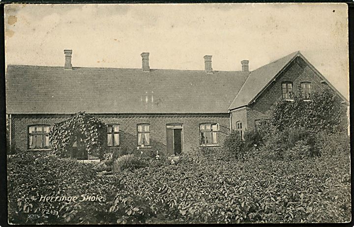 Herringe pr. Rudme. Skolen. No. 7243. 