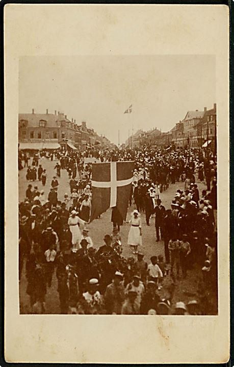 Ringsted. Optog i byen. Fotokort Bock Ringsted u/no. 