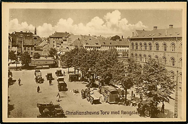 Købh., Christianshavns Torv med Fængsel. Dansk Lystrykkeri no. 1733.