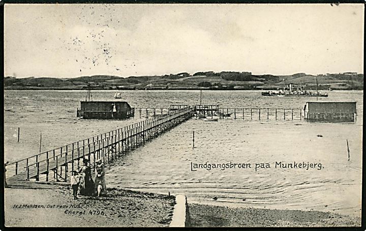 Vejle. Munkebjerg, Landgangsbroen. N.J. Mehlsen, Det Røde Hus no. 4796.